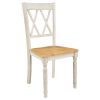 Farmhouse Wooden Round Dining Table Set, Drop Leaf Kitchen Table Set with 2-tier Storage Shelves and 4 Cross Back Chairs for Small Places