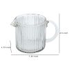 Glass Pitcher with Ribbed Pattern and Curved Handle; Clear; DunaWest