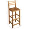 Bar Table and Chair Set 3 Pieces Solid Acacia Wood