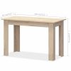 Dining Table and Benches 3 Pieces Chipboard Oak