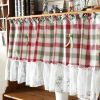 Lace/Grid Short Kitchen Curtain Half Window Curtain Cafe Curtain Tier Curtain