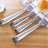 Set of 2 Bread Tongs Serving Tongs Stainless Steel for Salads Barbecue Toast Bread Pastry Sandwich Dessert Buffet Food Clip Kitchen Tools