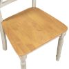 Farmhouse Wooden Round Dining Table Set, Drop Leaf Kitchen Table Set with 2-tier Storage Shelves and 4 Cross Back Chairs for Small Places