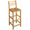 Bar Table and Chair Set 3 Pieces Solid Acacia Wood