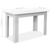 Dining Table and Benches 3 Pieces Chipboard White