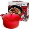 Granite 5 Quart Dutch Oven Ultra Nonstick Mineral and Diamond Coated Dutch Oven