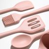 Mini silica gel kitchenware 8-piece set of small supplementary food cooking tools set; non stick pan; spatula; spoon; kitchen appliance