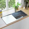 Handmade Kitchen Sink with Strainer Stainless Steel