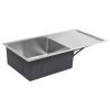 Handmade Kitchen Sink with Strainer Stainless Steel