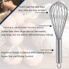 1pc Stainless Steel Whisk; Cooking Mixer; Whisk For Blending; Beating And Stirring; Enhanced Version Balloon Wire Whisk; Kitchen Gadget; 8in/10in/12in